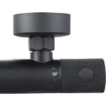 Baterie Baie Termostat Kuda Negru Mat