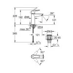 Baterie lavoar GROHE Start Negru Mat