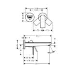 Baterie Lavoar Hansgrohe Negru Mat - Încăstrabilă