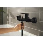 Baterie Cadă Hansgrohe Rebris E Negru Mat