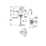 Baterie Lavoar GROHE Start Negru Mat