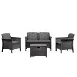 Set Gradina Venezia 4 Persoane - Plastic Gri