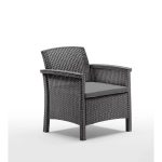 Set Gradina Venezia 4 Persoane - Plastic Gri