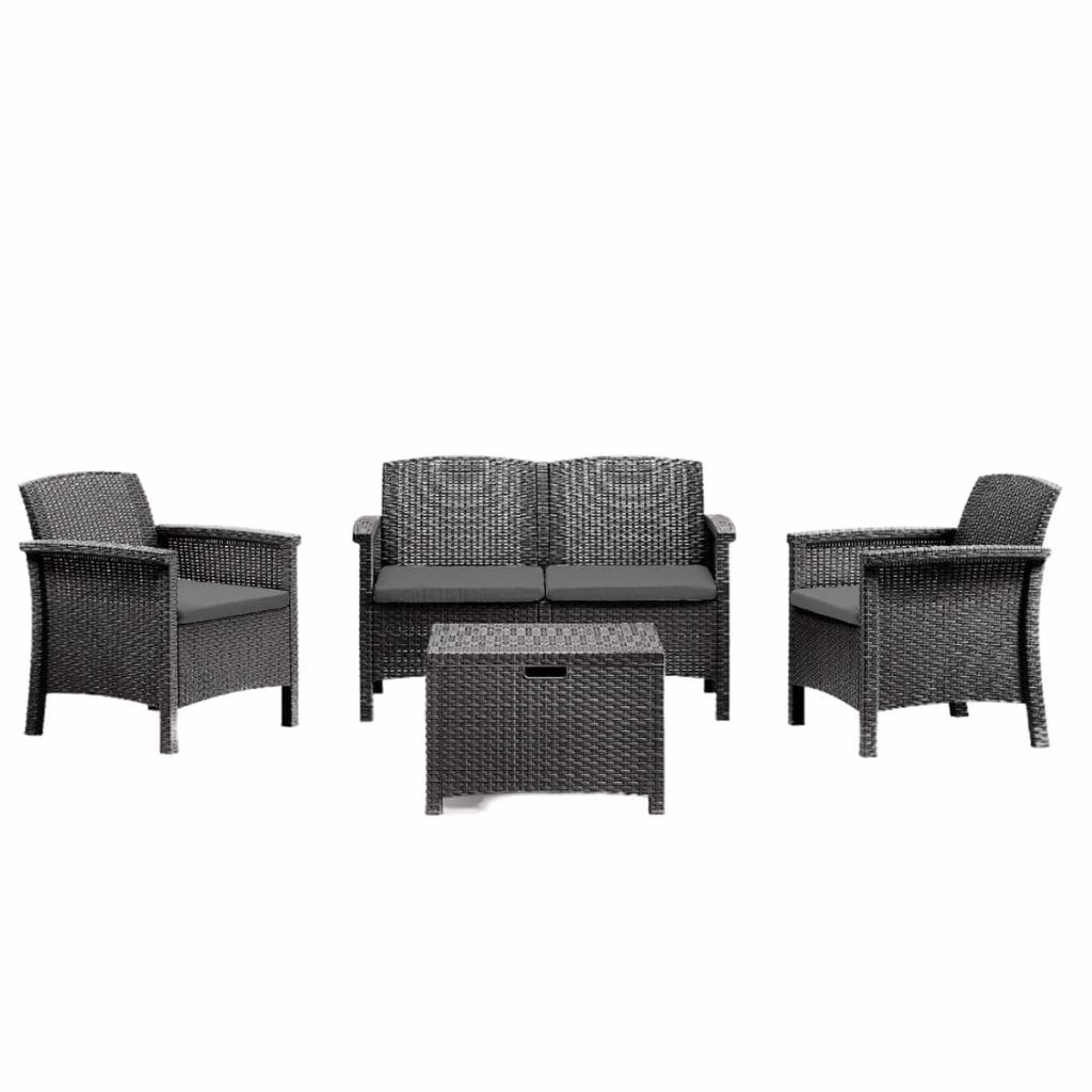 Set Gradina Venezia 4 Persoane - Plastic Gri