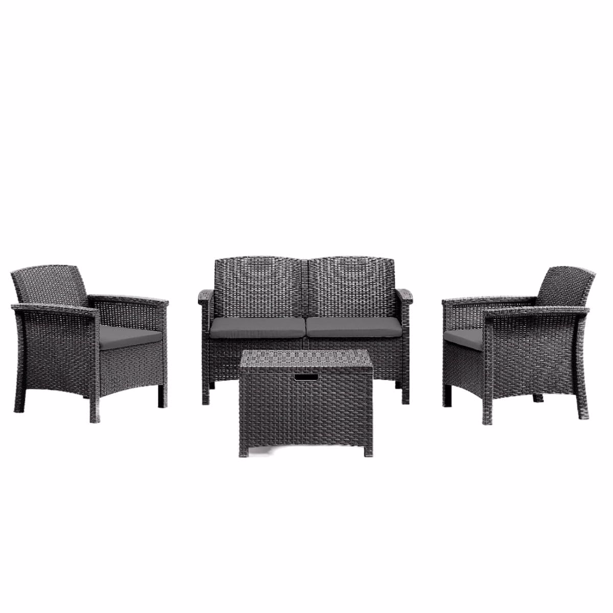 GOD11833353-1.jpeg Set Gradina Venezia 4 Persoane - Plastic Gri