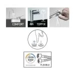 Baterie Lavoar Înaltă AVITAL TAY Crom