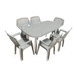 Set Gradina Clio - Masa Ovală + 6 Scaune