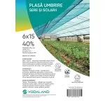 Plasă Umbrire Seră 6x15m, 40% - Vodaland