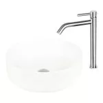 Baterie lavoar monocomandă înaltă crom mat