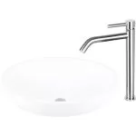 Baterie lavoar monocomandă înaltă crom mat