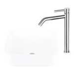 Baterie lavoar monocomandă înaltă crom mat