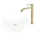 Baterie lavoar auriu mat - Pipă înaltă