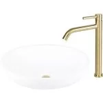 Baterie lavoar auriu mat - Pipă înaltă