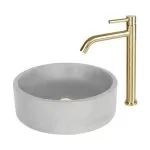 Baterie lavoar auriu mat - Pipă înaltă