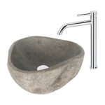 Baterie lavoar monocomandă înaltă crom