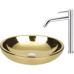 Baterie lavoar monocomandă înaltă crom