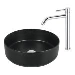 Baterie lavoar monocomandă înaltă crom