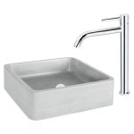 Baterie lavoar monocomandă înaltă crom