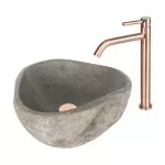 Baterie lavoar monocomandă înaltă cupru