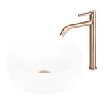 Baterie lavoar monocomandă înaltă cupru