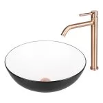 Baterie lavoar monocomandă înaltă cupru