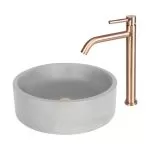 Baterie lavoar monocomandă înaltă cupru