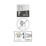 Baterie Bucătărie Negru Mat AVITAL Solona