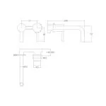 Baterie lavoar încastrată negru mat - Baie modernă