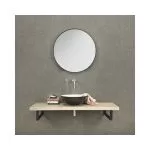 Baterie lavoar încastrată crom mat - Baie modernă