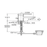 Baterie Lavoar Roca Tossa - Crom Lucios
