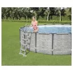 Scară Piscină 122cm, 2x3 Trepte - Inox