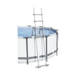 Scară Piscină 122cm, 2x3 Trepte - Inox