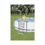 Scară Piscină 122cm, 2x3 Trepte - Inox