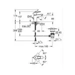 Baterie lavoar GROHE Start Loop - Crom