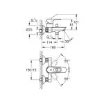 Baterie Cadă Grohe Start Loop - Crom Lucios
