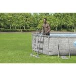 Scară Piscină 107cm, 2x3 Trepte - Inox