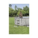 Scară Piscină 107cm, 2x3 Trepte - Inox