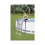 Scară Piscină 107cm, 2x3 Trepte - Inox