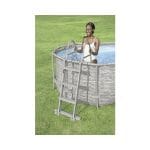 Scară Piscină 107cm, 2x3 Trepte - Inox