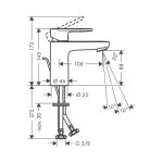 Baterie Lavoar Hansgrohe Vernis - Crom