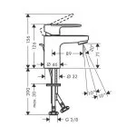 Baterie Lavoar Hansgrohe Vernis - Crom