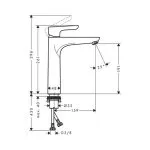 Baterie lavoar Hansgrohe Waterforms - Crom