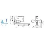 Baterie Cadă Monocomandă Ferro Geo Crom
