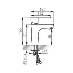 Baterie Lavoar Ferro Geo Crom - Monocomandă