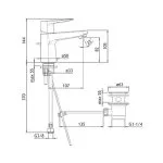 Baterie Lavoar Monocomandă Lehua Crom
