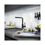 Baterie Bucătărie Monocomandă Lenz Olina Negru