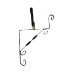 Suport ghiveci perete 18cm negru - Metalic