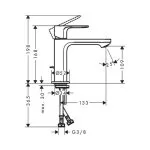Baterie Lavoar Hansgrohe Rebris E - Crom