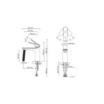 Baterie lavoar Malden Crom - form&style