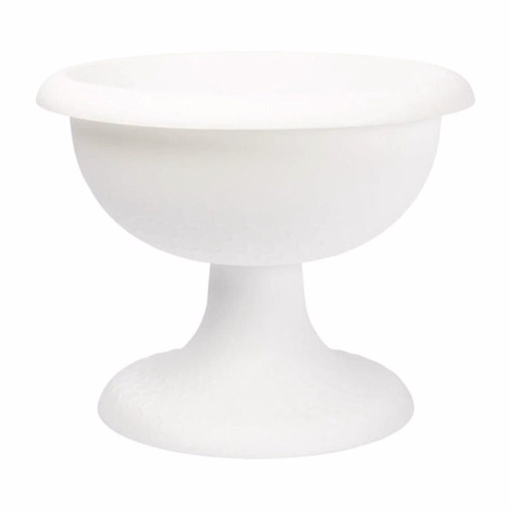 Suport ghiveci plastic 40cm alb - Gradina
